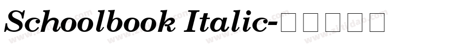 Schoolbook Italic字体转换